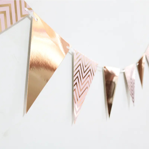 Glitter Paper Pennant Flag