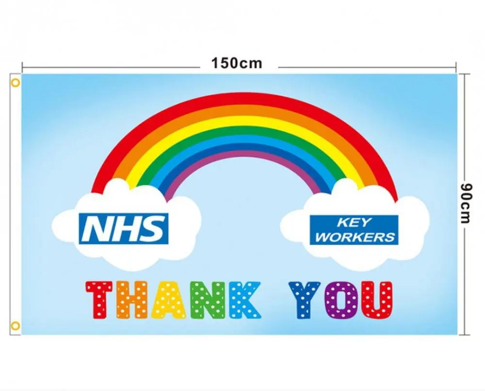 Thank You Rainbow NHS flags