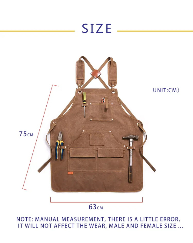 Canvas Work Apron with Tool Pockets