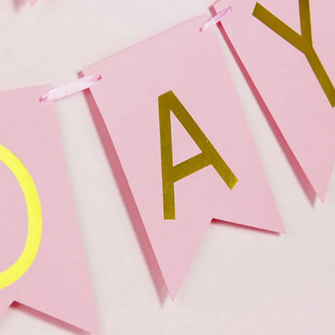 Paper Bunting Happy Birthday flag