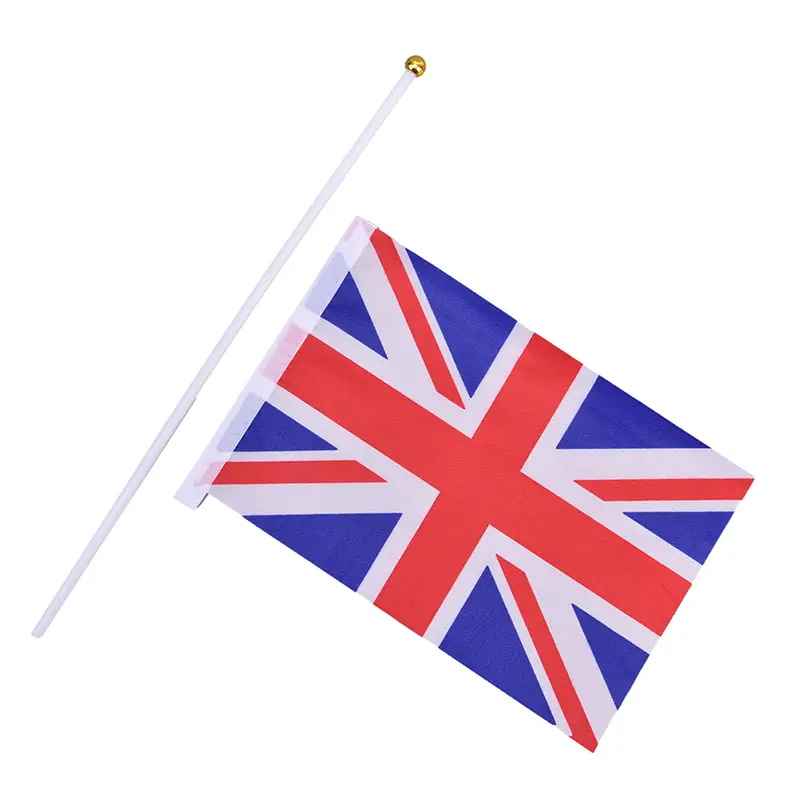 Hand waving UK flag
