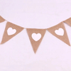 Hemp bunting heart flag